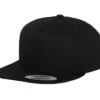 YP019 5 Panel Cotton Snapback Black/Black | DESIGN BY CREATIVE