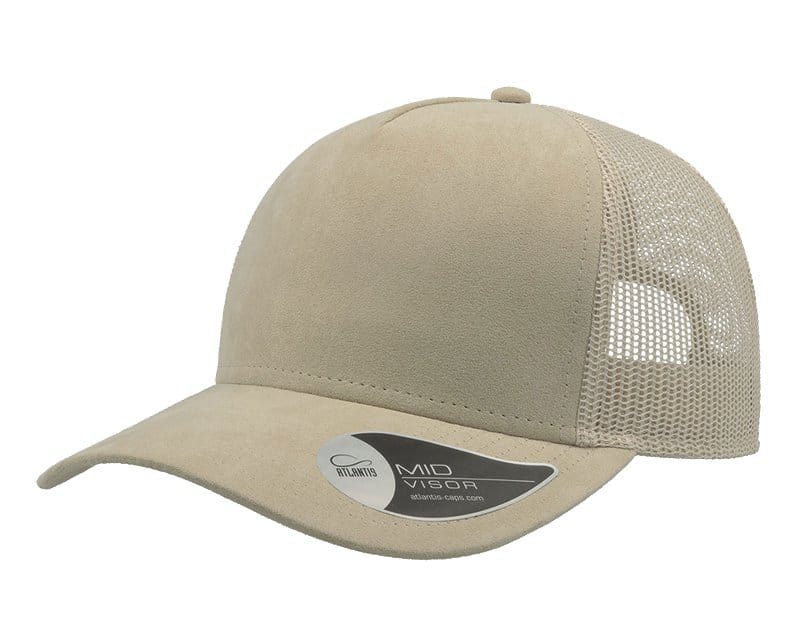Atlantis Suede 5 Panel Trucker Cap | Design By Creative