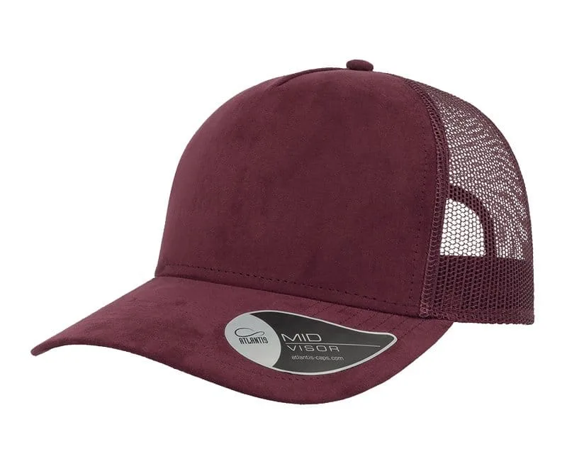 Atlantis Suede 5 Panel Trucker Cap | Design By Creative