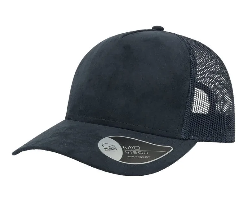 Atlantis Suede 5 Panel Trucker Cap | Design By Creative