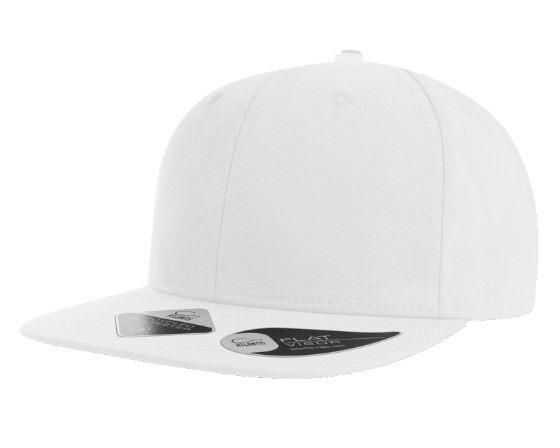 Atlantis James 6 Panel Recycled Cap in White