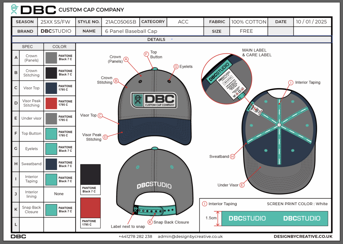 Bespoke Branded Hats or Headwear for Corporate Company Business Clients. Add your own Custom logo to Caps & order in bulk | Design By Creative